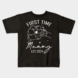 First Time Mommy Est 2024 Kids T-Shirt